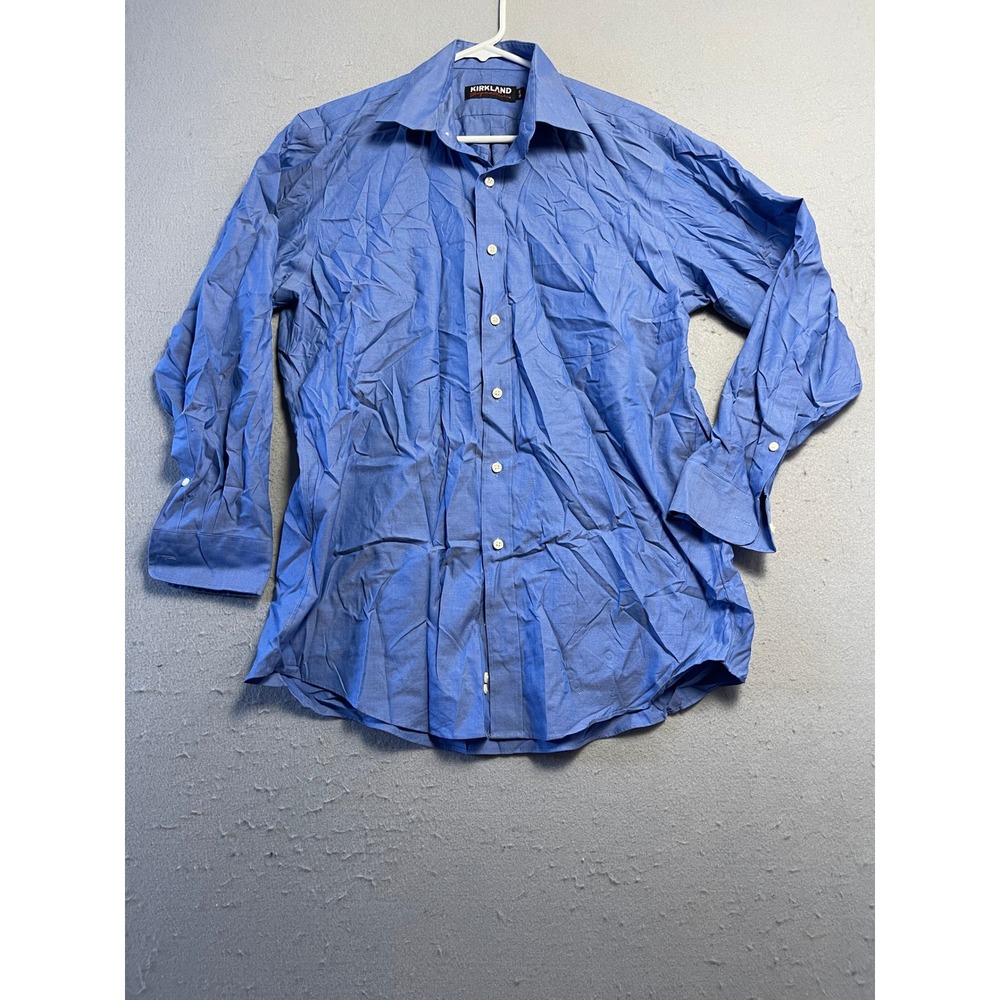 Kirkland Button Down Shirt Cotton Blue 16-32 Mens